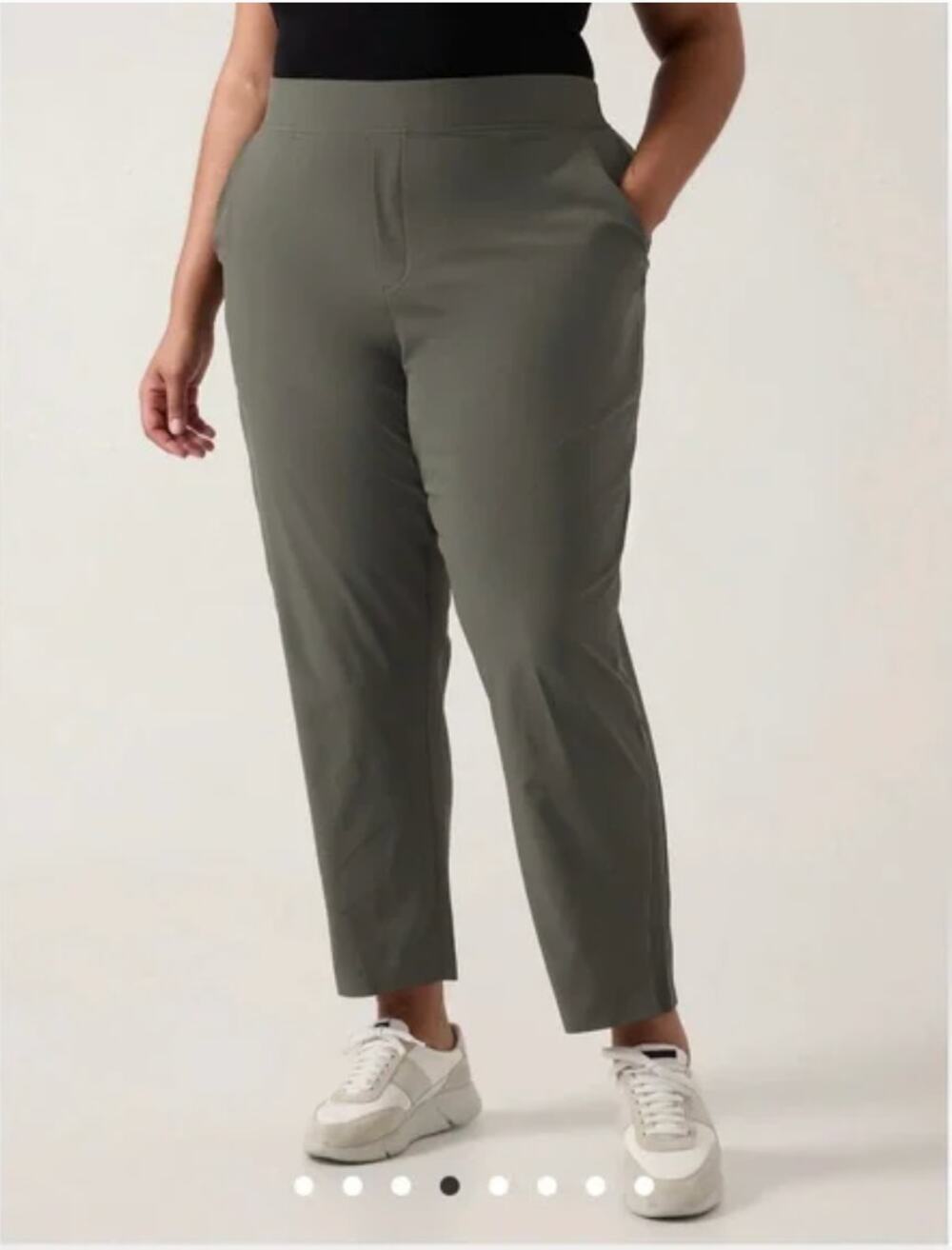 ATHLETA Brooklyn Ankle Pants in Green // 20